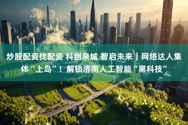 炒股配资找配资 科创泉城 智启未来｜网络达人集体“上岛”！解锁济南人工智能“黑科技”