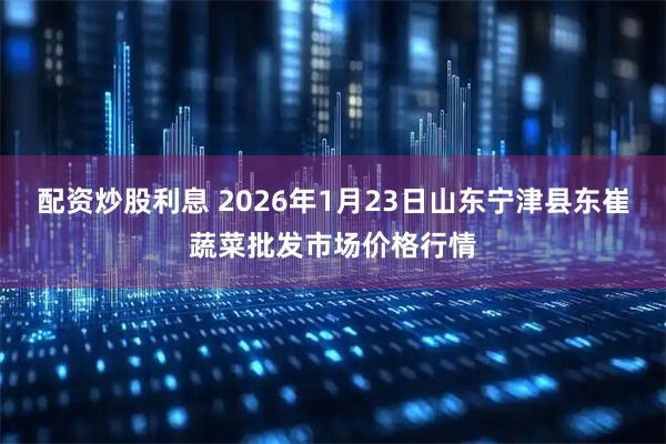配资炒股利息 2026年1月23日山东宁津县东崔蔬菜批发市场价格行情